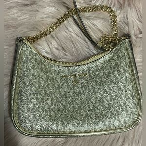 Michael Kors gold shoulder bag